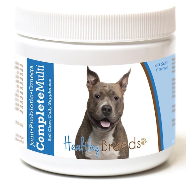Healthy Breeds American Staffordshire Terrier All in One Multivitamin Soft Chew, 60PK 192959007240 - main